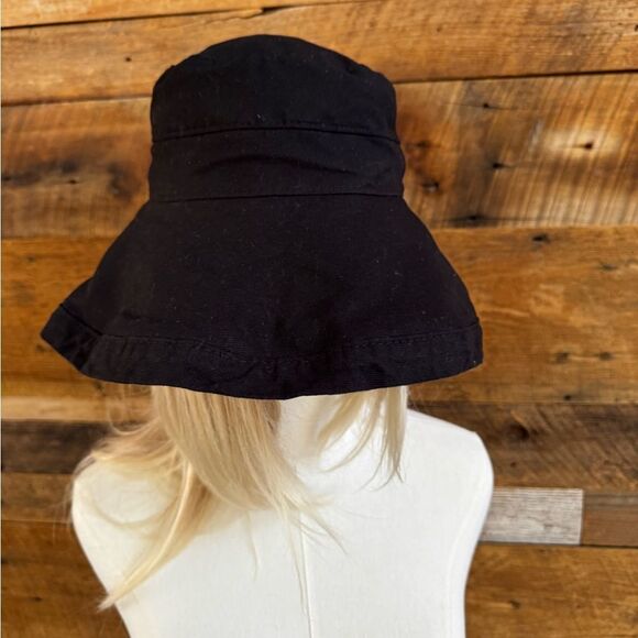 Scala Black Bucket Hat with drawstring - Picture 3 of 3